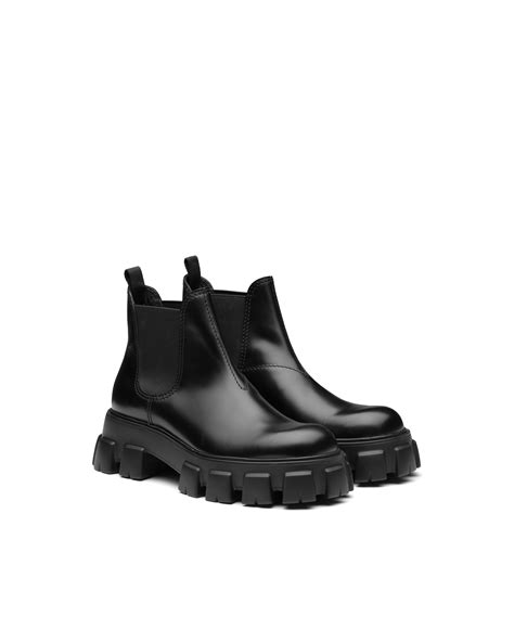 prada dress leather chelsea boot|prada chelsea monolith boots.